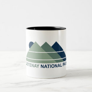 Caneca De Café Em Dois Tons Parque Nacional Kootenay Mountain Sun