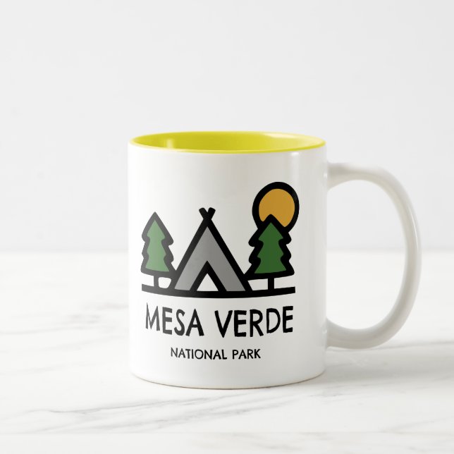 Caneca De Café Em Dois Tons Parque Nacional Mesa Verde (Direita)