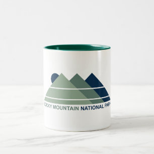 Caneca De Café Em Dois Tons Parque Nacional Montanha Sol da Montanha Rocky