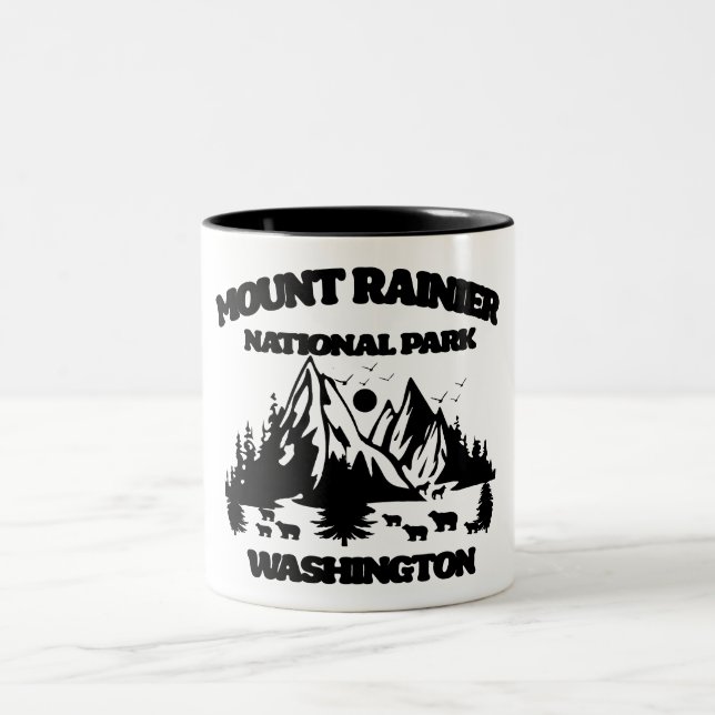 Caneca De Café Em Dois Tons Parque Nacional Monte Rainier (Centro)