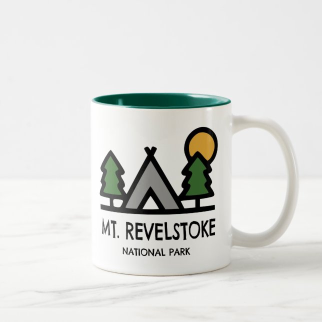 Caneca De Café Em Dois Tons Parque Nacional Monte Revelstoke (Direita)