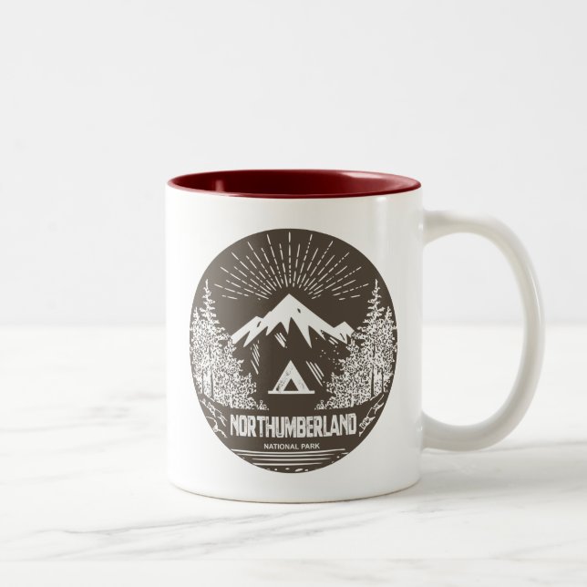 Caneca De Café Em Dois Tons Parque Nacional Northumberland (Direita)