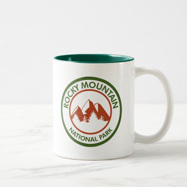 Caneca De Café Em Dois Tons Parque Nacional Rocky Mountain (Direita)