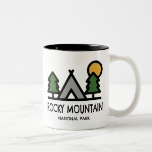 Caneca De Café Em Dois Tons Parque Nacional Rocky Mountain
