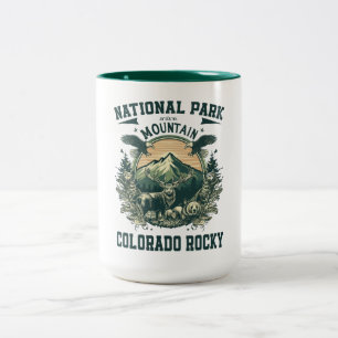 Caneca De Café Em Dois Tons Parque Nacional Rocky Mountain