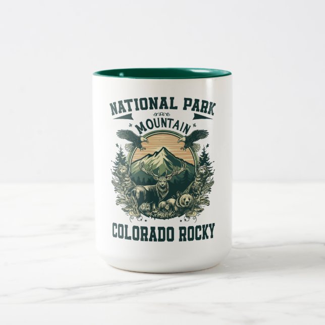 Caneca De Café Em Dois Tons Parque Nacional Rocky Mountain (Centro)
