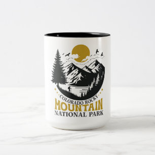 Caneca De Café Em Dois Tons Parque Nacional Rocky Mountain