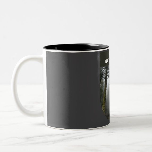 Caneca De Café Em Dois Tons Parque Nacional Sequoia - Misty Primavera (Esquerda)