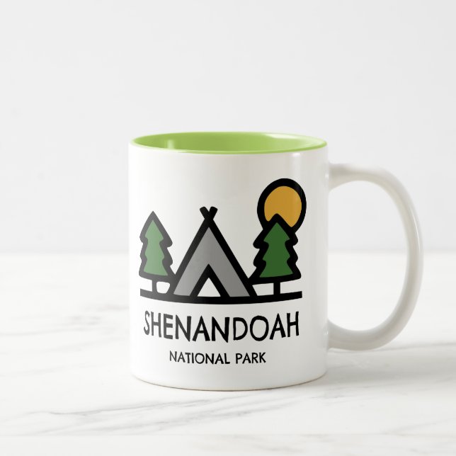 Caneca De Café Em Dois Tons Parque Nacional Shenandoah (Direita)