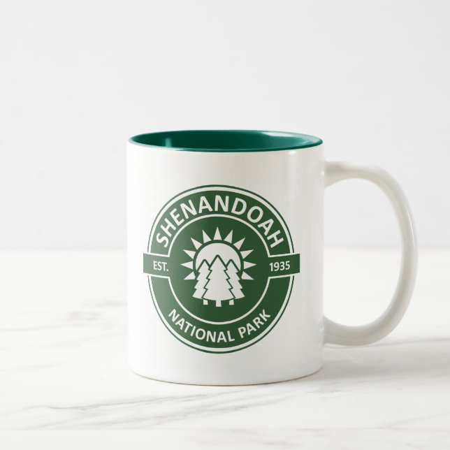 Caneca De Café Em Dois Tons Parque Nacional Shenandoah (Direita)
