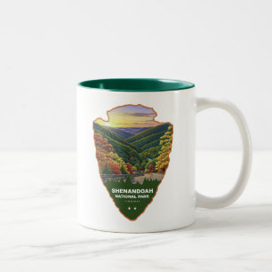 Caneca De Café Em Dois Tons Parque Nacional Shenandoah Arrowhead