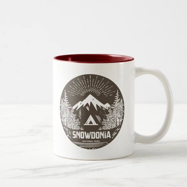 Caneca De Café Em Dois Tons Parque Nacional Snowdonia (Direita)