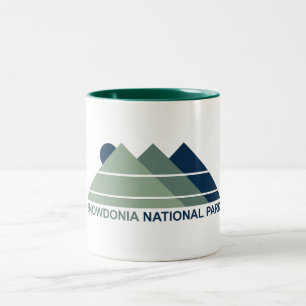 Caneca De Café Em Dois Tons Parque Nacional Snowdonia Montanha Sol