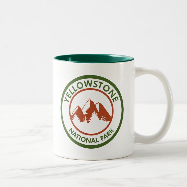 Caneca De Café Em Dois Tons Parque Nacional Yellowstone (Direita)