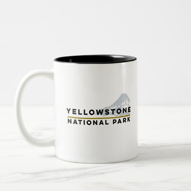 Caneca De Café Em Dois Tons Parque Nacional Yellowstone (Esquerda)