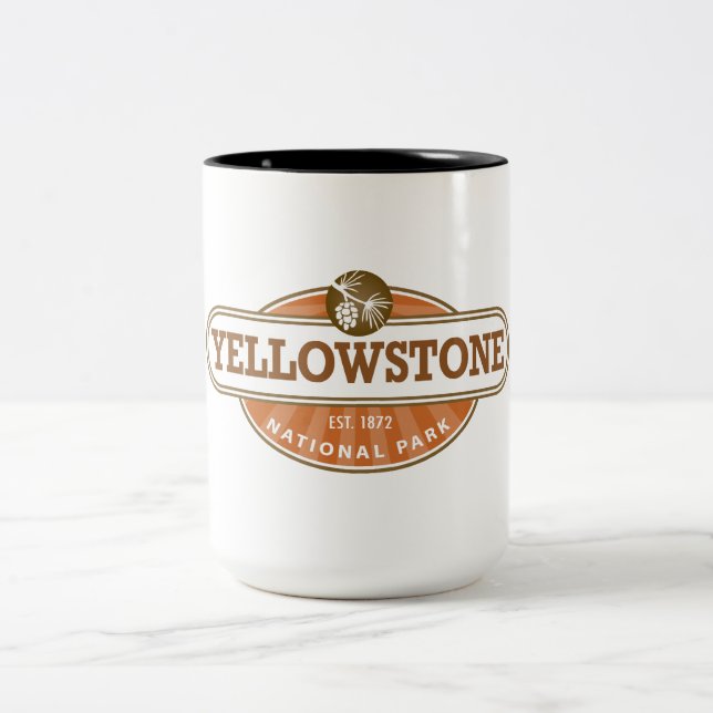 Caneca De Café Em Dois Tons Parque Nacional Yellowstone (Centro)
