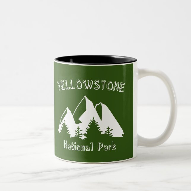 Caneca De Café Em Dois Tons Parque Nacional Yellowstone (Direita)