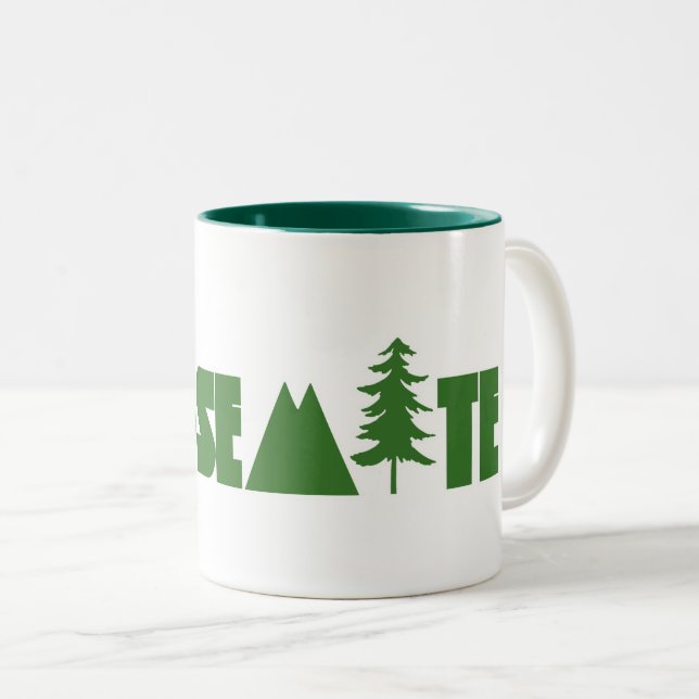 Caneca De Café Em Dois Tons Parque Nacional Yosemite (Frente Esquerda)