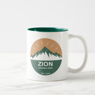 Caneca De Café Em Dois Tons Parque Nacional Zion