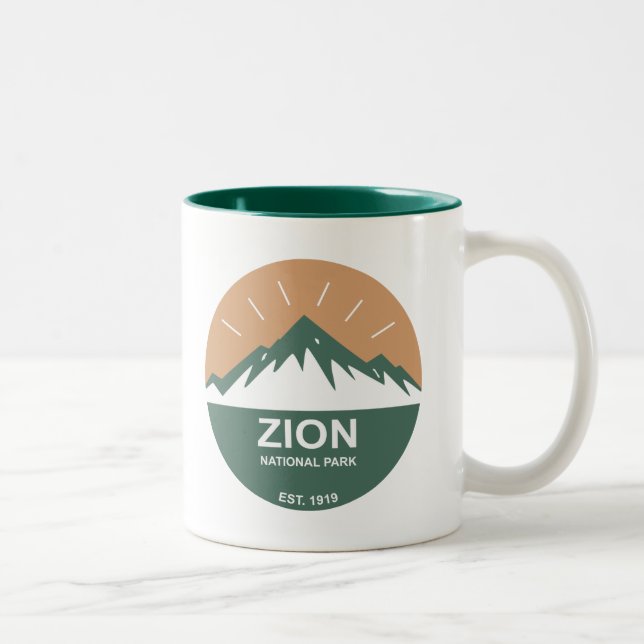 Caneca De Café Em Dois Tons Parque Nacional Zion (Direita)