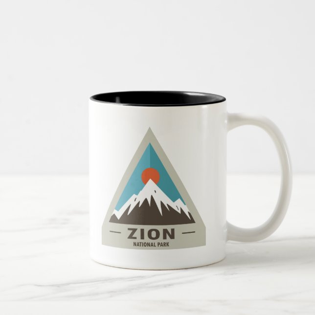 Caneca De Café Em Dois Tons Parque Nacional Zion (Direita)