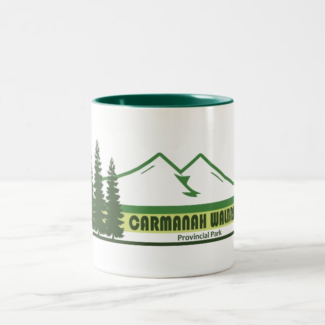 Caneca De Café Em Dois Tons Parque Provincial de Carmanah Walbran Grepes Verde (Centro)