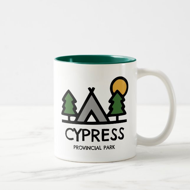 Caneca De Café Em Dois Tons Parque Provincial de Cypress (Direita)