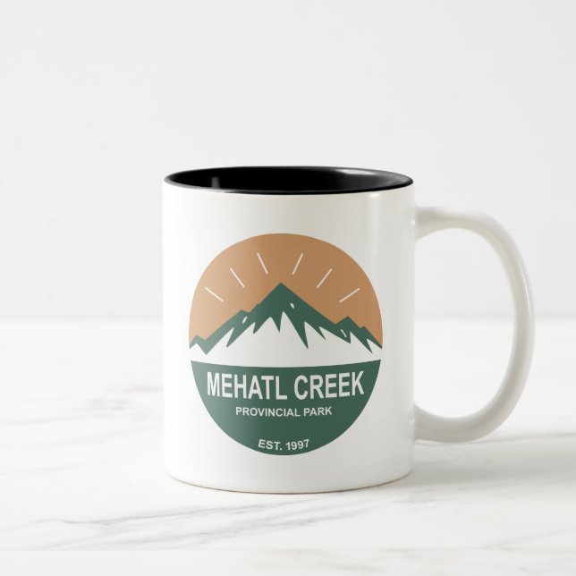 Caneca De Café Em Dois Tons Parque Provincial de Mehatl Creek (Direita)