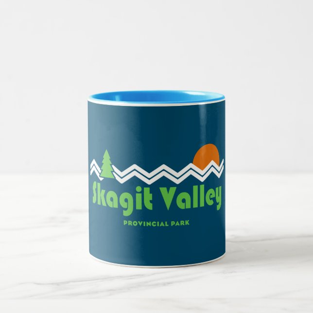 Caneca De Café Em Dois Tons Parque Provincial do Vale de Skagit Retro (Centro)
