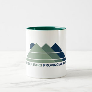 Caneca De Café Em Dois Tons Parque Provincial Golden Ears Montanha Sol