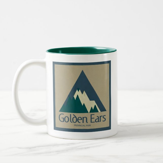Caneca De Café Em Dois Tons Parque Provincial Golden Ears Rústico (Esquerda)