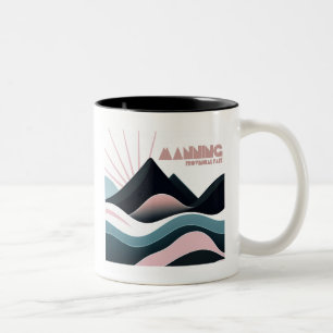 Caneca De Café Em Dois Tons "Parque Provincial Manning Colinas Coloridas"
