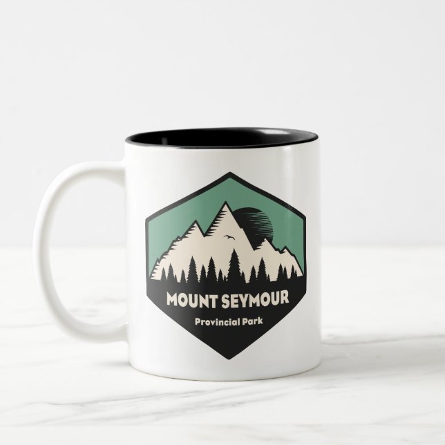Caneca De Café Em Dois Tons Parque Provincial Mount Seymour (Esquerda)