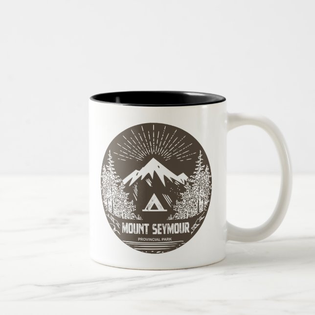 Caneca De Café Em Dois Tons Parque Provincial Mount Seymour (Direita)