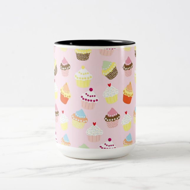 Caneca De Café Em Dois Tons Parte cupcake (Centro)