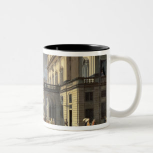 Caneca De Café Em Dois Tons Parte dianteira do teatro do La Scala, 1852
