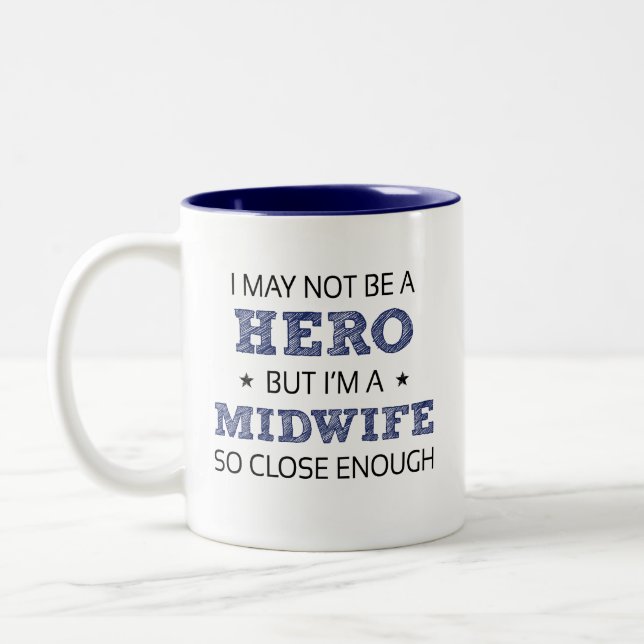 Caneca De Café Em Dois Tons Parteira Novelty (Esquerda)