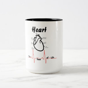 Caneca De Café Em Dois Tons Partes do corpo -- Coração humano