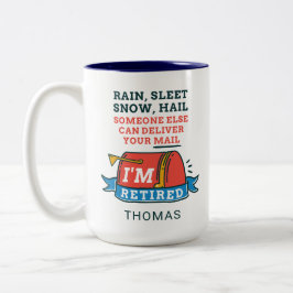 Caneca De Café Em Dois Tons Partido de Reforma do Empregador Postal Aposentado