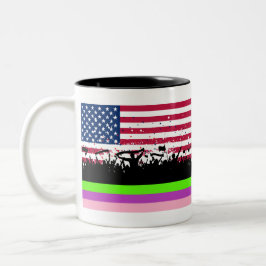 Caneca De Café Em Dois Tons party crowd on american