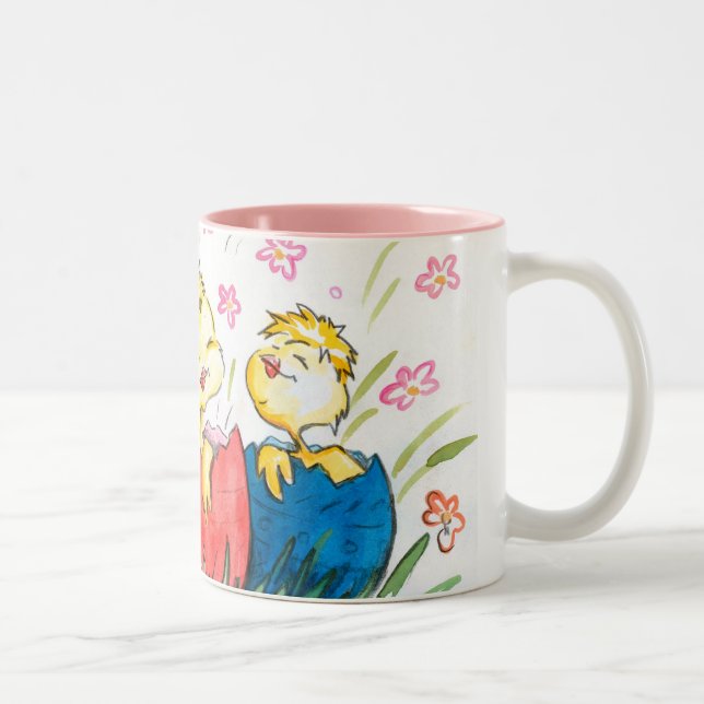 Caneca De Café Em Dois Tons páscoa (Direita)