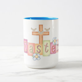 Caneca De Café Em Dois Tons Páscoa