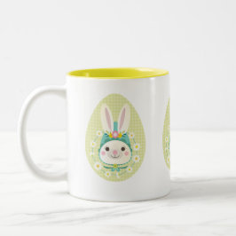 Caneca De Café Em Dois Tons Páscoa Bunny Mug