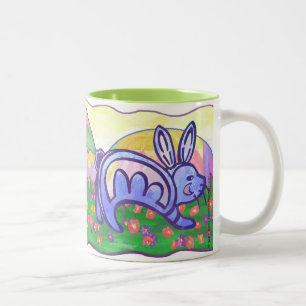 Caneca De Café Em Dois Tons Páscoa Bunny Mug