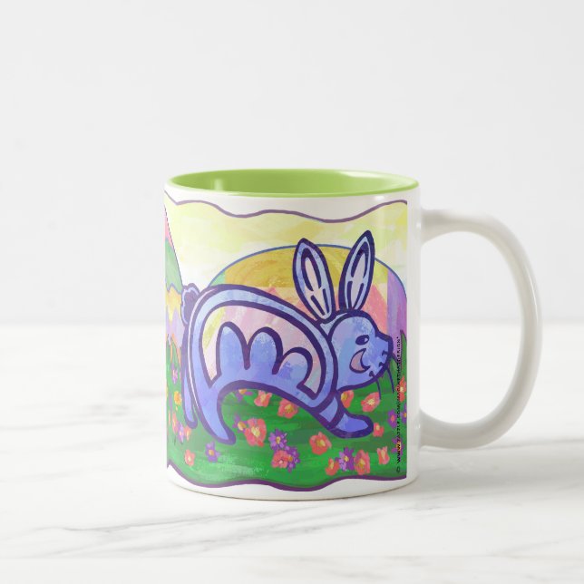 Caneca De Café Em Dois Tons Páscoa Bunny Mug (Direita)
