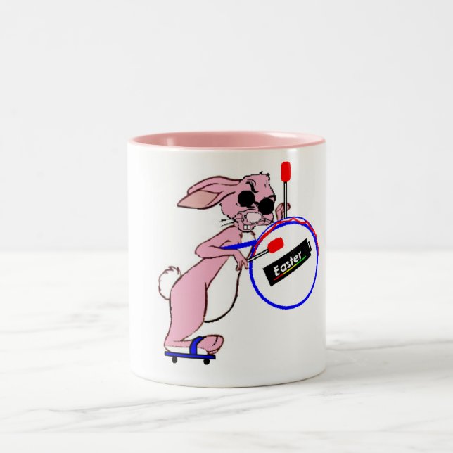 Caneca De Café Em Dois Tons Páscoa Bunny Mug (Centro)
