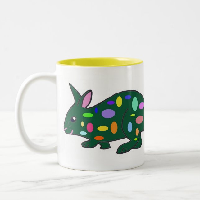 Caneca De Café Em Dois Tons Páscoa Coelhinho (Esquerda)