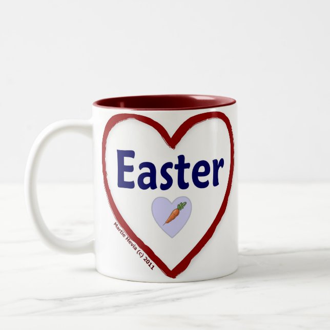 Caneca De Café Em Dois Tons Páscoa de amor (Esquerda)