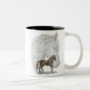 Caneca De Café Em Dois Tons Paso Fino Horse Art