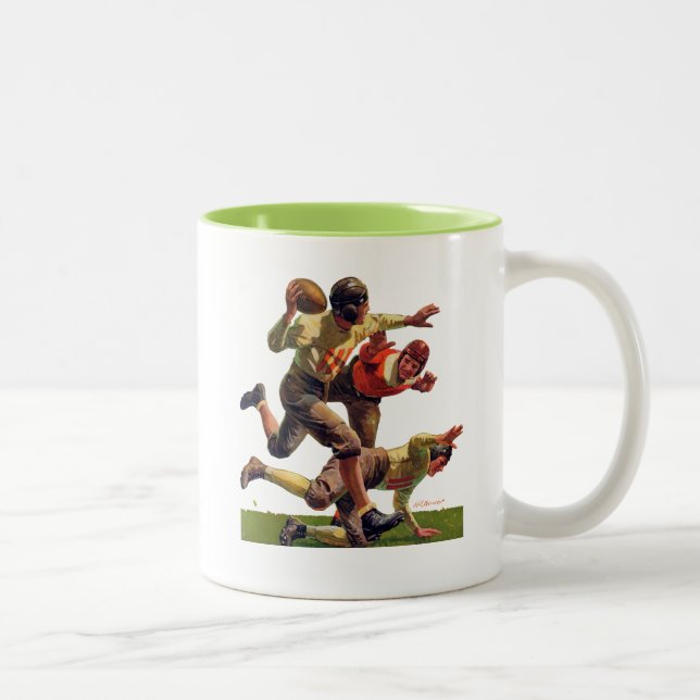 Caneca De Café Em Dois Tons Passagem de Quarterback (Direita)